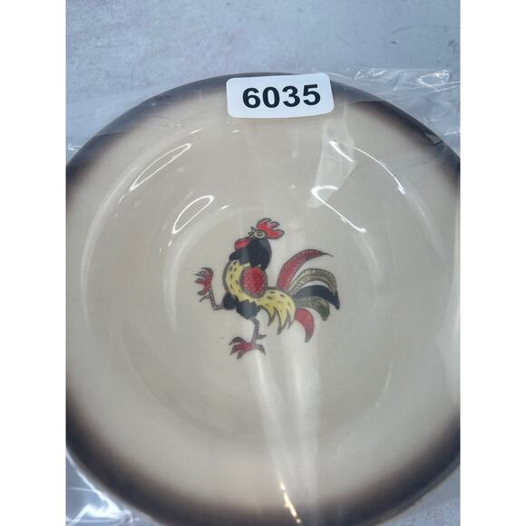 Vintage MCM Metlox Poppytrail Red Rooster Salad Plates Retro California‎ 6 inch - Picture 5 of 8